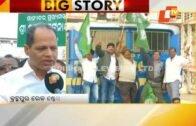 BJD's Ganjam unit stages rail roko at Berhampur protesting negligence towards Odisha in Rail Budget