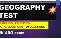 Geography Test for Uttarakhand ARO exam 2019