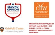 Princeton's Jessica Metcalf Alan Blinder & Bill Dudley: COVID-19: Fiscal, monetary and health policy