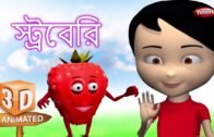 Strawberry Fruit Rhyme in Bengali | বাংলা গান | Bengali Rhymes For Children | 3D Fruit Rhymes Bangla