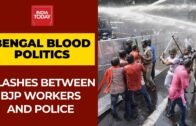 BJP Workers Pelt Stones On West Bengal Police; Massive Clashes Erupt Between Police And Protesters