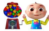 Five Little Babies Using Ball Machine | Learn Colors In English | Nursery Rhymes & Kids Songs