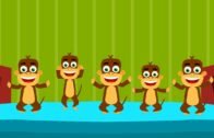 Five Little Monkeys In Hindi | Hindi Monkey Rhymes | Nursery Rhymes In Hindi | पांच नटखट बंदर