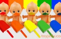 Learn Colors Clay Paint Baby Doll Finger Family Nursery Rhymes Play Doh Rainbow Popsicles Ice Cream