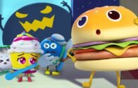 The Strange Sound in the Dark | Donut, Burger | Food Cartoon for Kids | Kids Cartoon | BabyBus
