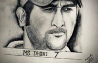 M.S.Dhoni 🏏 painting / Pencil sketch /Indian cricket team captain